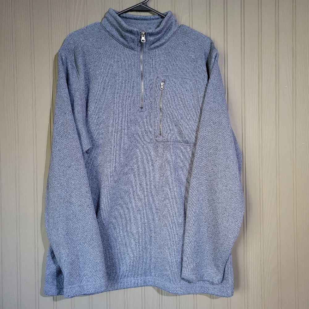 Outdoor Life Quarter Zip 1/4 Sweater Long Sleeve Blue Men's Size Large
